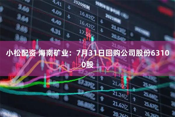 小松配资 海南矿业：7月31日回购公司股份63100股